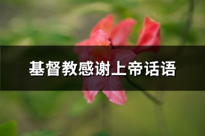 ​基督教感谢上帝话语(86句)