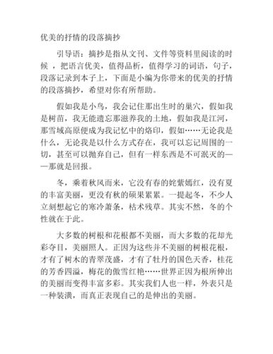 优美抒情的短语摘抄 求抒情优美的句子