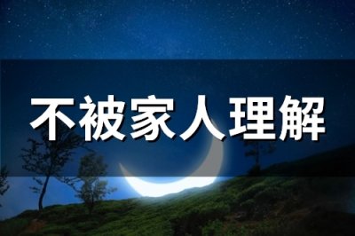 ​不被家人理解的心情的句子(共82句)